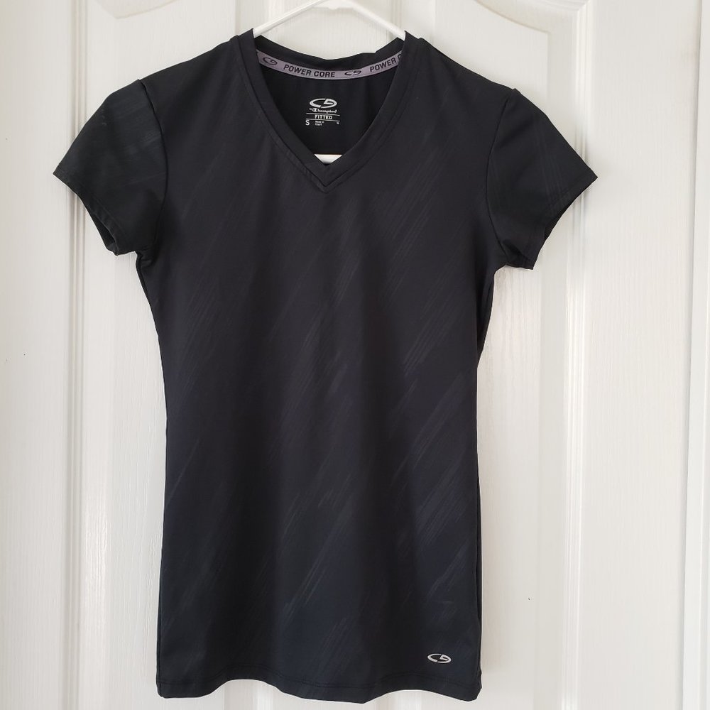 Champion power core athletic gym top Size Small Black